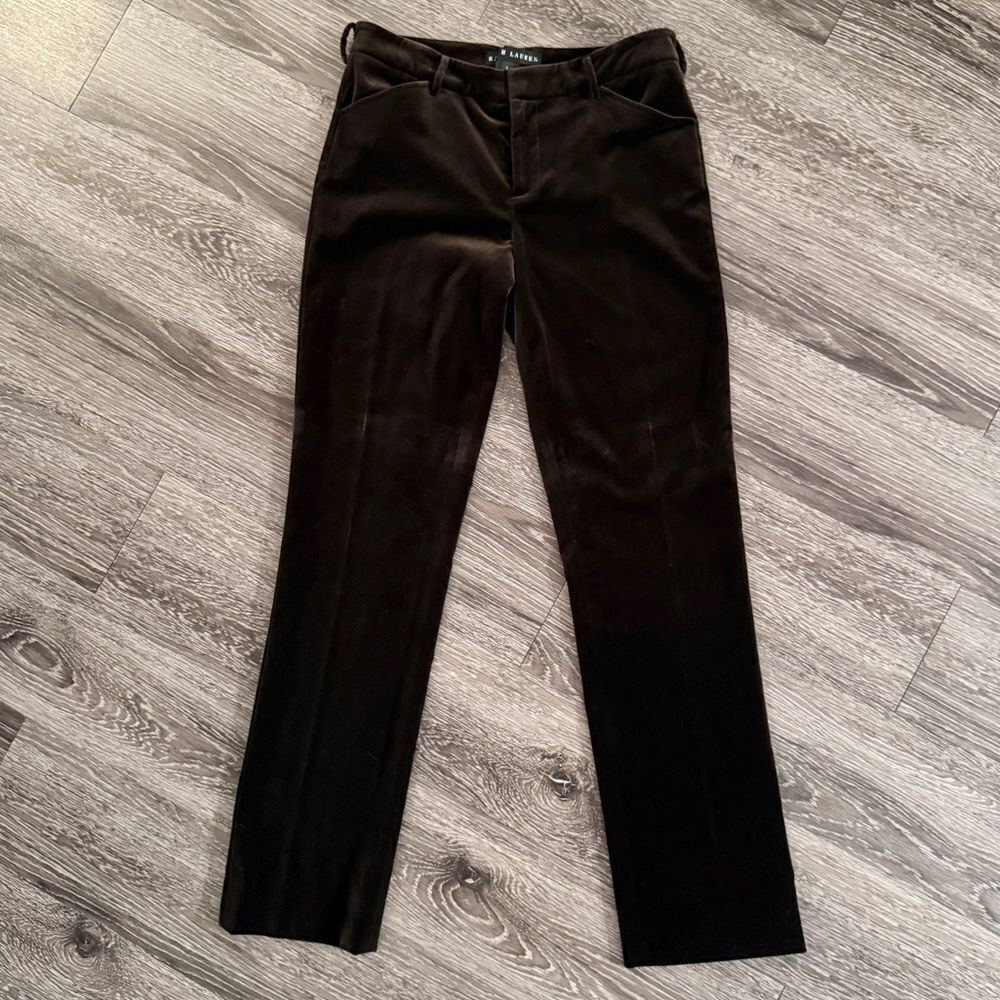 Ralph Lauren Black Label Brown Velour Trousers